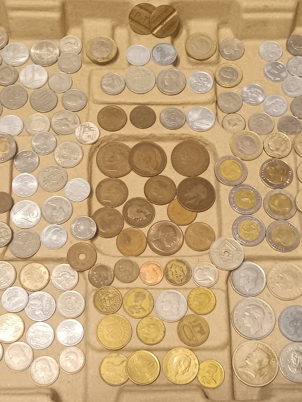 Mixed World Coin Lot - Assorted Silver & Gold Tones